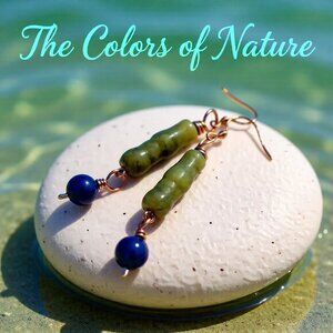 Sleek Jasper & Agate Dangle Earrings | Minimalist | Natural | Spring | Beauty |